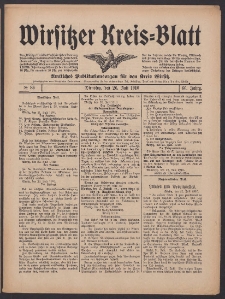 Wirsitzer Kreis-Blatt: Amtliches Publikationsorgan für den Kreis Wirsitz 1910.07.26 Jg.66 Nr86