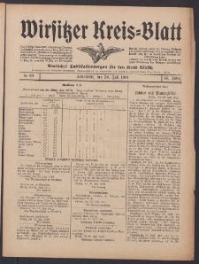 Wirsitzer Kreis-Blatt: Amtliches Publikationsorgan für den Kreis Wirsitz 1910.07.30 Jg.66 Nr88