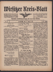 Wirsitzer Kreis-Blatt: Amtliches Publikationsorgan für den Kreis Wirsitz 1910.08.11 Jg.66 Nr93