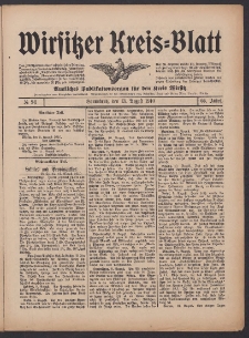 Wirsitzer Kreis-Blatt: Amtliches Publikationsorgan für den Kreis Wirsitz 1910.08.13 Jg.66 Nr94