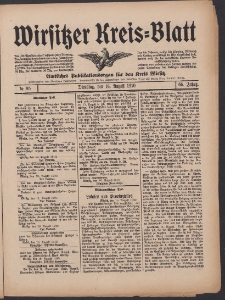 Wirsitzer Kreis-Blatt: Amtliches Publikationsorgan für den Kreis Wirsitz 1910.08.16 Jg.66 Nr95