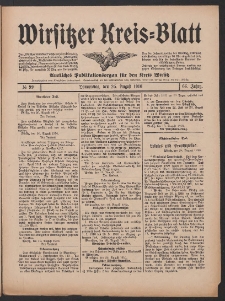 Wirsitzer Kreis-Blatt: Amtliches Publikationsorgan für den Kreis Wirsitz 1910.08.25 Jg.66 Nr99