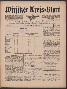 Wirsitzer Kreis-Blatt: Amtliches Publikationsorgan für den Kreis Wirsitz 1910.08.30 Jg.66 Nr101
