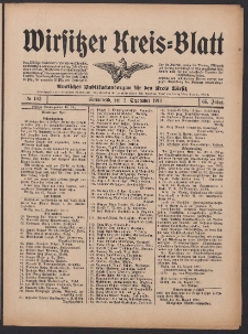 Wirsitzer Kreis-Blatt: Amtliches Publikationsorgan für den Kreis Wirsitz 1910.09.03 Jg.66 Nr103