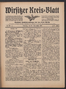 Wirsitzer Kreis-Blatt: Amtliches Publikationsorgan für den Kreis Wirsitz 1910.09.20 Jg.66 Nr110