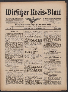 Wirsitzer Kreis-Blatt: Amtliches Publikationsorgan für den Kreis Wirsitz 1910.09.22 Jg.66 Nr111