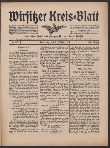 Wirsitzer Kreis-Blatt: Amtliches Publikationsorgan für den Kreis Wirsitz 1910.10.06 Jg.66 Nr117