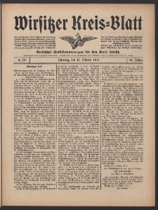 Wirsitzer Kreis-Blatt: Amtliches Publikationsorgan für den Kreis Wirsitz 1910.10.11 Jg.66 Nr119