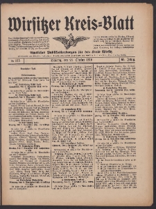 Wirsitzer Kreis-Blatt: Amtliches Publikationsorgan für den Kreis Wirsitz 1910.10.25 Jg.66 Nr125