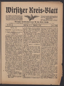 Wirsitzer Kreis-Blatt: Amtliches Publikationsorgan für den Kreis Wirsitz 1910.11.08 Jg.66 Nr131
