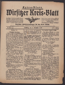 Wirsitzer Kreis-Blatt: Amtliches Publikationsorgan für den Kreis Wirsitz 1910.11.08 Jg.66 Nr131a Extra-Blatt