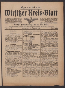 Wirsitzer Kreis-Blatt: Amtliches Publikationsorgan für den Kreis Wirsitz 1910.11.15 Jg.66 Nr135 Extra-Blatt