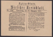 Wirsitzer Kreis-Blatt: Amtliches Publikationsorgan für den Kreis Wirsitz 1910.11.24 Jg.66 Nr138a Extra-Blatt