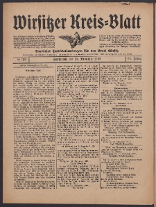 Wirsitzer Kreis-Blatt: Amtliches Publikationsorgan für den Kreis Wirsitz 1910.11.26 Jg.66 Nr139