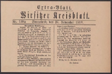 Wirsitzer Kreis-Blatt: Amtliches Publikationsorgan für den Kreis Wirsitz 1910.11.26 Jg.66 Nr139a Extra-Blatt