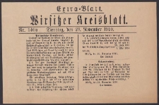 Wirsitzer Kreis-Blatt: Amtliches Publikationsorgan für den Kreis Wirsitz 1910.11.29 Jg.66 Nr 140a Extra-Blatt