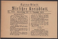 Wirsitzer Kreis-Blatt: Amtliches Publikationsorgan für den Kreis Wirsitz 1910.12.15 Jg.66 Nr147a Extra-Blatt
