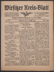 Wirsitzer Kreis-Blatt: Amtliches Publikationsorgan für den Kreis Wirsitz 1910.12.17 Jg.66 Nr148