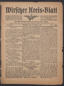 Wirsitzer Kreis-Blatt: Amtliches Publikationsorgan für den Kreis Wirsitz 1910.12.31 Jg.66 Nr153