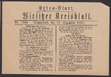 Wirsitzer Kreis-Blatt: Amtliches Publikationsorgan für den Kreis Wirsitz 1910.12.31 Jg.66 Nr153a Extra-Blatt