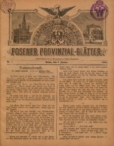 Posener Provinzial-Bl&auml;tter 1895.01.06 Nr1