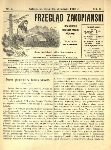 Przegląd Zakopiański : czasopismo poświęcone sprawom miejscowym. 1900.01.18 R.2 Nr3
