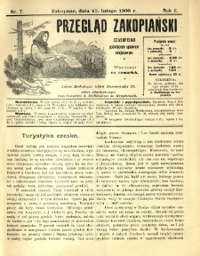 Przegląd Zakopiański : czasopismo poświęcone sprawom miejscowym. 1900.02.15 R.2 Nr7