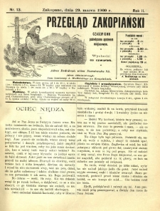 Przegląd Zakopiański : czasopismo poświęcone sprawom miejscowym. 1900.03.29 R.2 Nr13