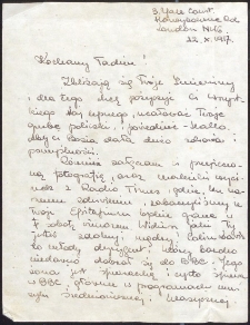 List do Tadeusza Szeligowskiego [1957]