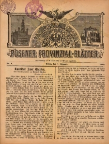 Posener Provinzial-Bl&auml;tter 1899.01.01 Nr1