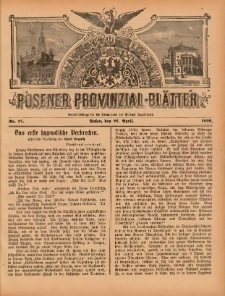 Posener Provinzial-Bl&auml;tter 1899.04.22 Nr17