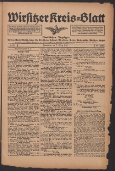 Wirsitzer Kreis-Blatt: Amtliches Publikationsorgan für den Kreis Wirsitz 1914.03.07 Jg.70 Nr28