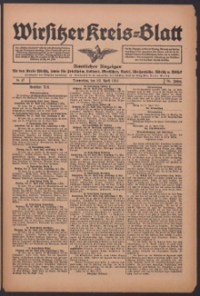 Wirsitzer Kreis-Blatt: Amtliches Publikationsorgan für den Kreis Wirsitz 1914.04.23 Jg.70 Nr47