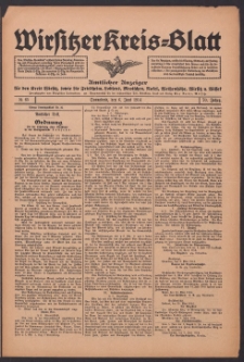 Wirsitzer Kreis-Blatt: Amtliches Publikationsorgan für den Kreis Wirsitz 1914.06.06 Jg.70 Nr65