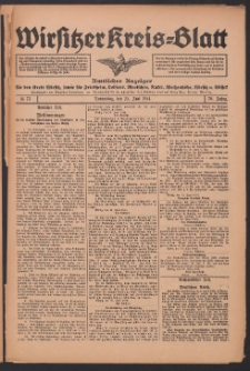 Wirsitzer Kreis-Blatt: Amtliches Publikationsorgan für den Kreis Wirsitz 1914.06.25 Jg.70 Nr73