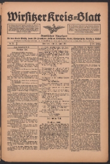 Wirsitzer Kreis-Blatt: Amtliches Publikationsorgan für den Kreis Wirsitz 1914.06.27 Jg.70 Nr74