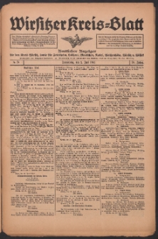 Wirsitzer Kreis-Blatt: Amtliches Publikationsorgan für den Kreis Wirsitz 1914.07.02 Jg.70 Nr76