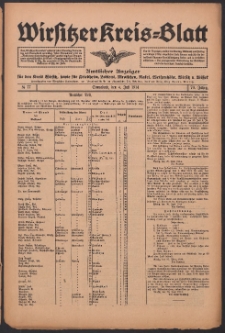 Wirsitzer Kreis-Blatt: Amtliches Publikationsorgan für den Kreis Wirsitz 1914.07.04 Jg.70 Nr77