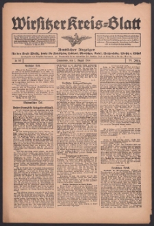 Wirsitzer Kreis-Blatt: Amtliches Publikationsorgan für den Kreis Wirsitz 1914.08.01 Jg.70 Nr89