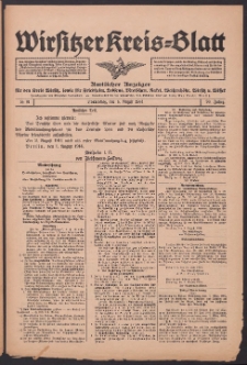 Wirsitzer Kreis-Blatt: Amtliches Publikationsorgan für den Kreis Wirsitz 1914.08.06 Jg.70 Nr91