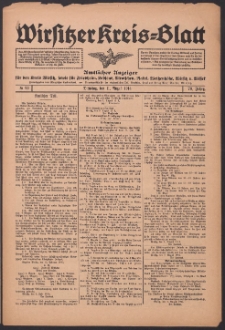 Wirsitzer Kreis-Blatt: Amtliches Publikationsorgan für den Kreis Wirsitz 1914.08.11 Jg.70 Nr93