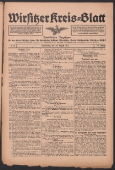 Wirsitzer Kreis-Blatt: Amtliches Publikationsorgan für den Kreis Wirsitz 1914.08.20 Jg.70 Nr97