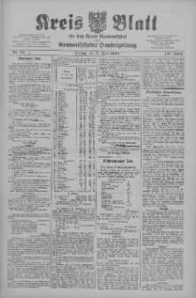 Kreis Blatt f&uuml;r den Kreis Neutomischeler zugleich Hopfenzeitung 1909.07.09 Jg.28 Nr55