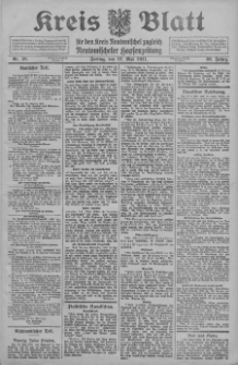 Kreis Blatt f&uuml;r den Kreis Neutomischeler zugleich Hopfenzeitung 1911.05.12 Jg.30 Nr38