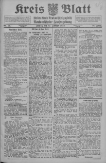 Kreis Blatt f&uuml;r den Kreis Neutomischeler zugleich Hopfenzeitung 1913.02.21 Jg.32 Nr15