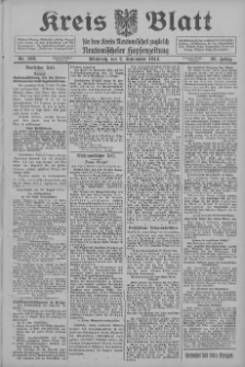 Kreis Blatt f&uuml;r den Kreis Neutomischeler zugleich Hopfenzeitung 1914.09.02 Jg.38 Nr103