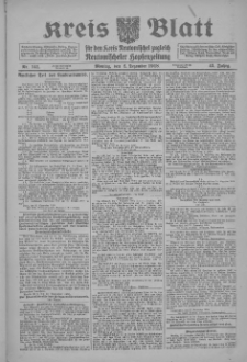 Kreis Blatt f&uuml;r den Kreis Neutomischeler zugleich Hopfenzeitung 1918.12.02 Jg.43 Nr141