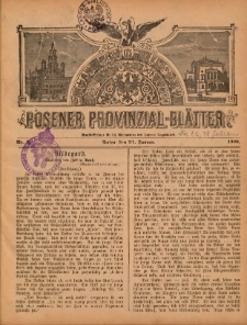 Posener Provinzial-Bl&auml;tter 1900.01.21 Nr1
