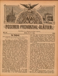 Posener Provinzial-Bl&auml;tter 1900.05.27 Nr21
