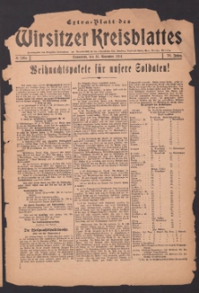 Wirsitzer Kreis-Blatt: Amtliches Publikationsorgan für den Kreis Wirsitz 1914.11.21 Jg.70 Nr136a Extra-Blatt
